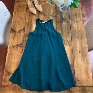 Loft Emerald Green T-Back Trapeze Shift Dress